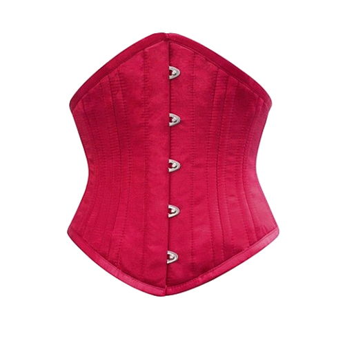 Red Satin Waspie Corset